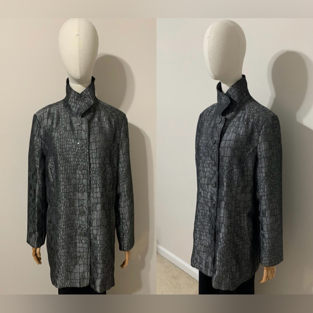 Grey / Silver Patterned Blazer / Jacket - image 6